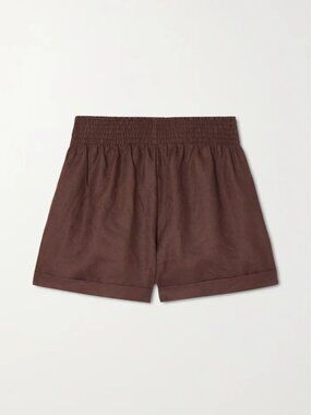 Reformation Nashville Linen Short Cafe Brown Size XS